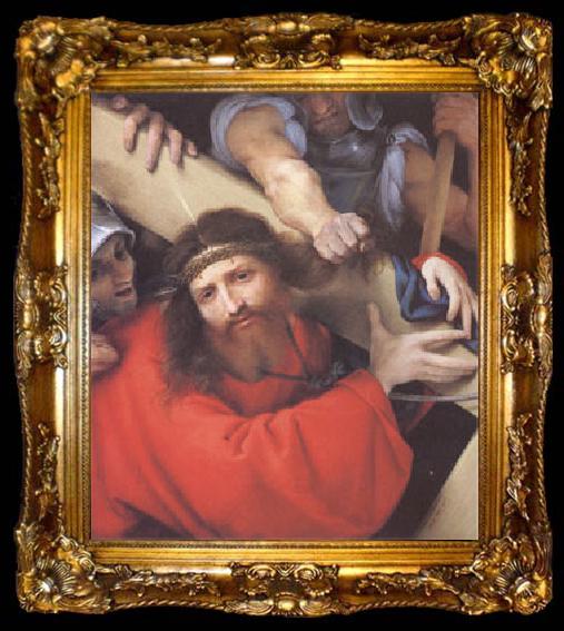framed  Lorenzo Lotto The Carrying of the Cross (mk05), ta009-2
